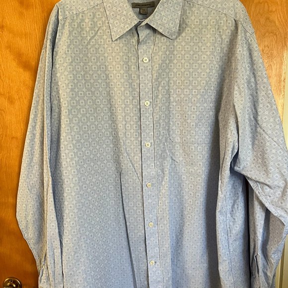 (2) Patterned Cotton Collared Shirts // Johnston & Murphy Men's Size XXL - Picture 12 of 13